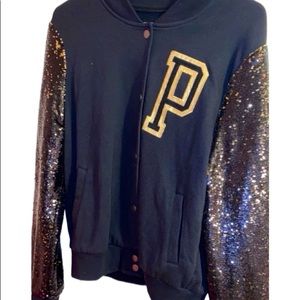 SOLD VS PINK Bling Sequin Varsity Jacket